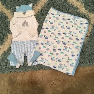 Gymboree wolf romper set newborn